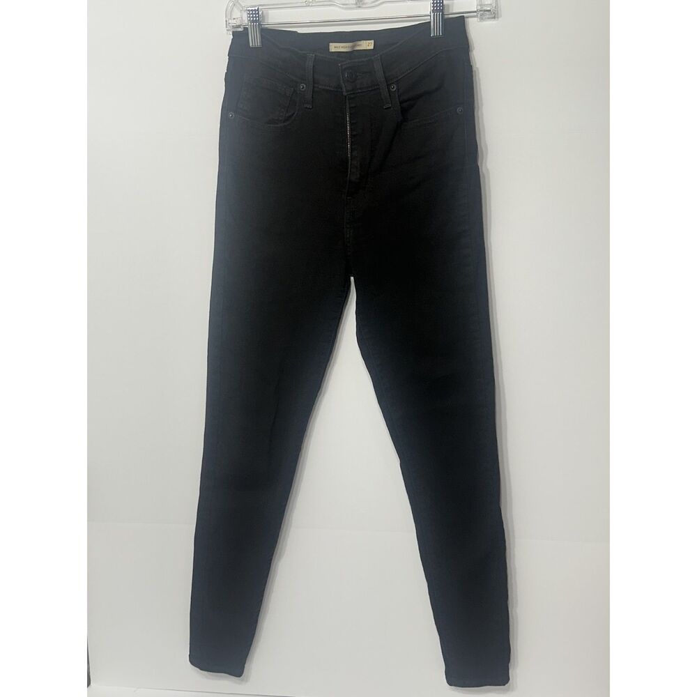Levi’s Mile High Super Skinny Women’s Black Jeans Size 27 X 30 High Rise Stretch
